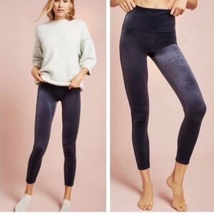 SPANX Navy Velvet Leggings